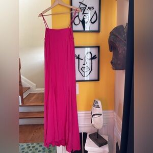 LOFT Pink Crepe Slip Maxi Dress Size 10 NWT